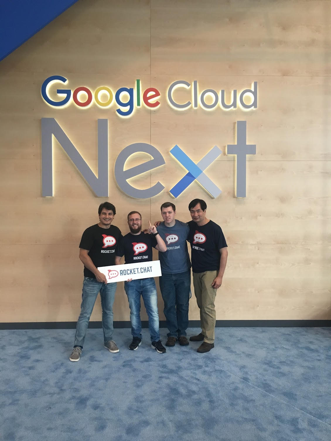 The Rocket.Chat team at Google Cloud Next 2017